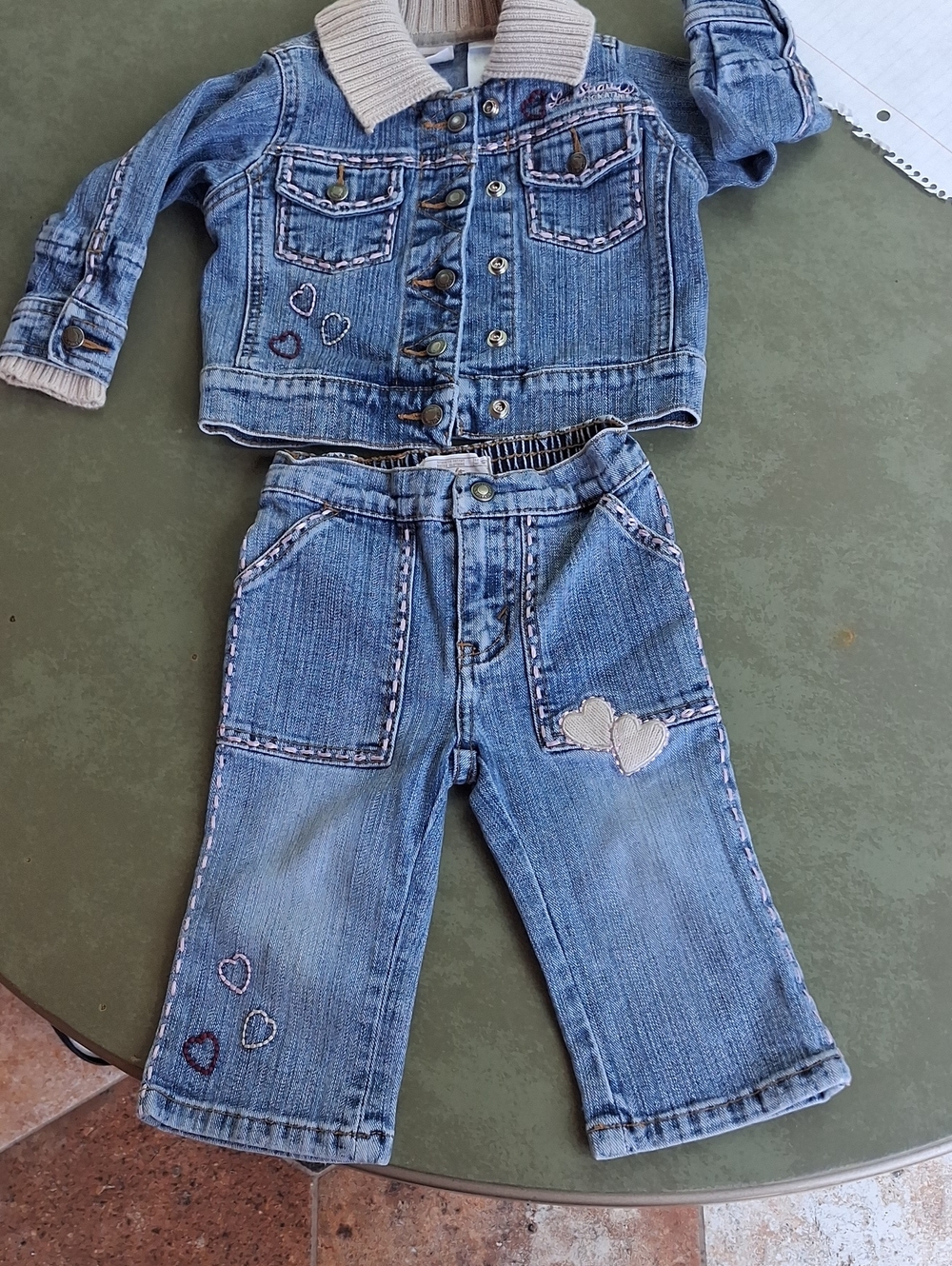 Levi's Light Blue Denim Baby Jacket & Jeans Set